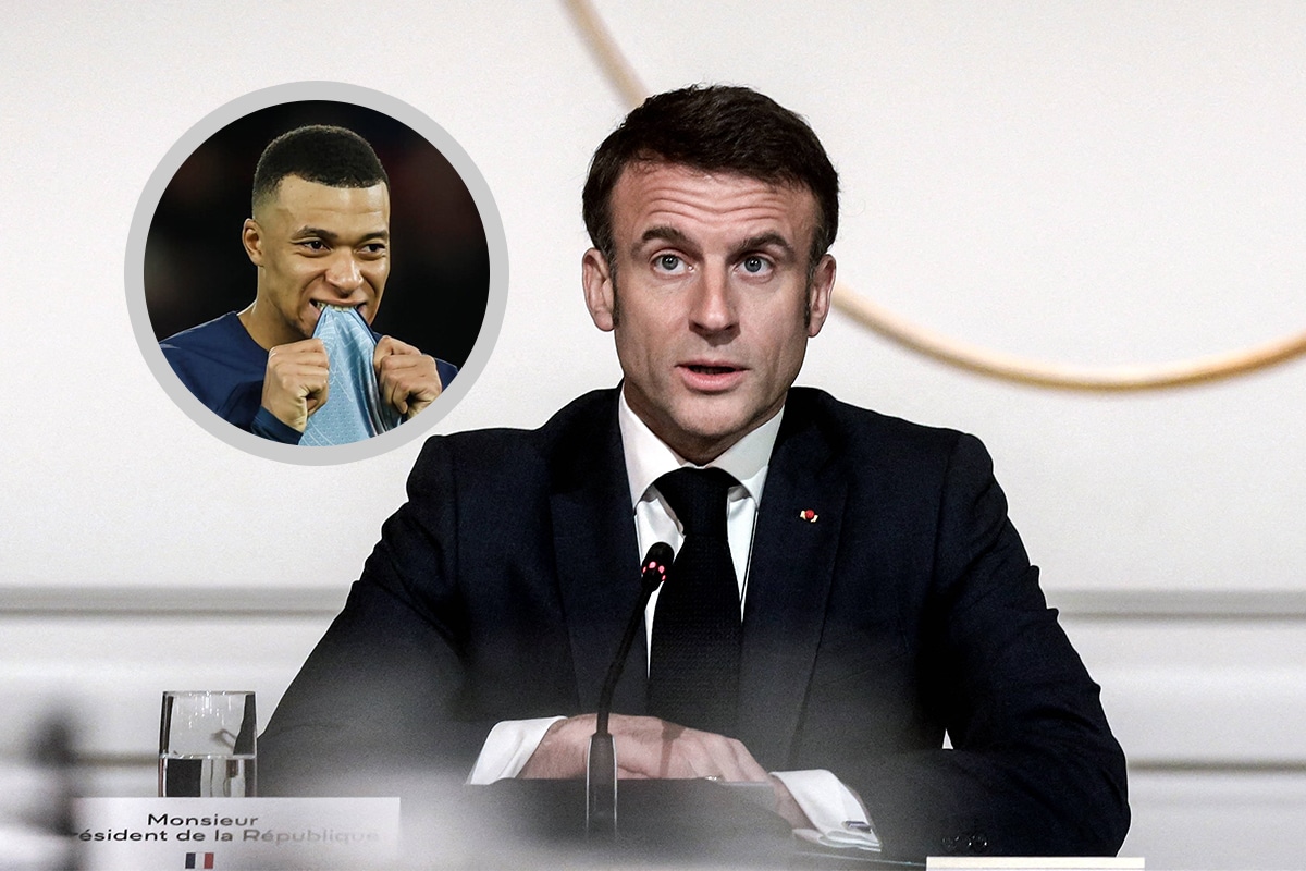 Emmanuel Macron i Kylian Mbappe