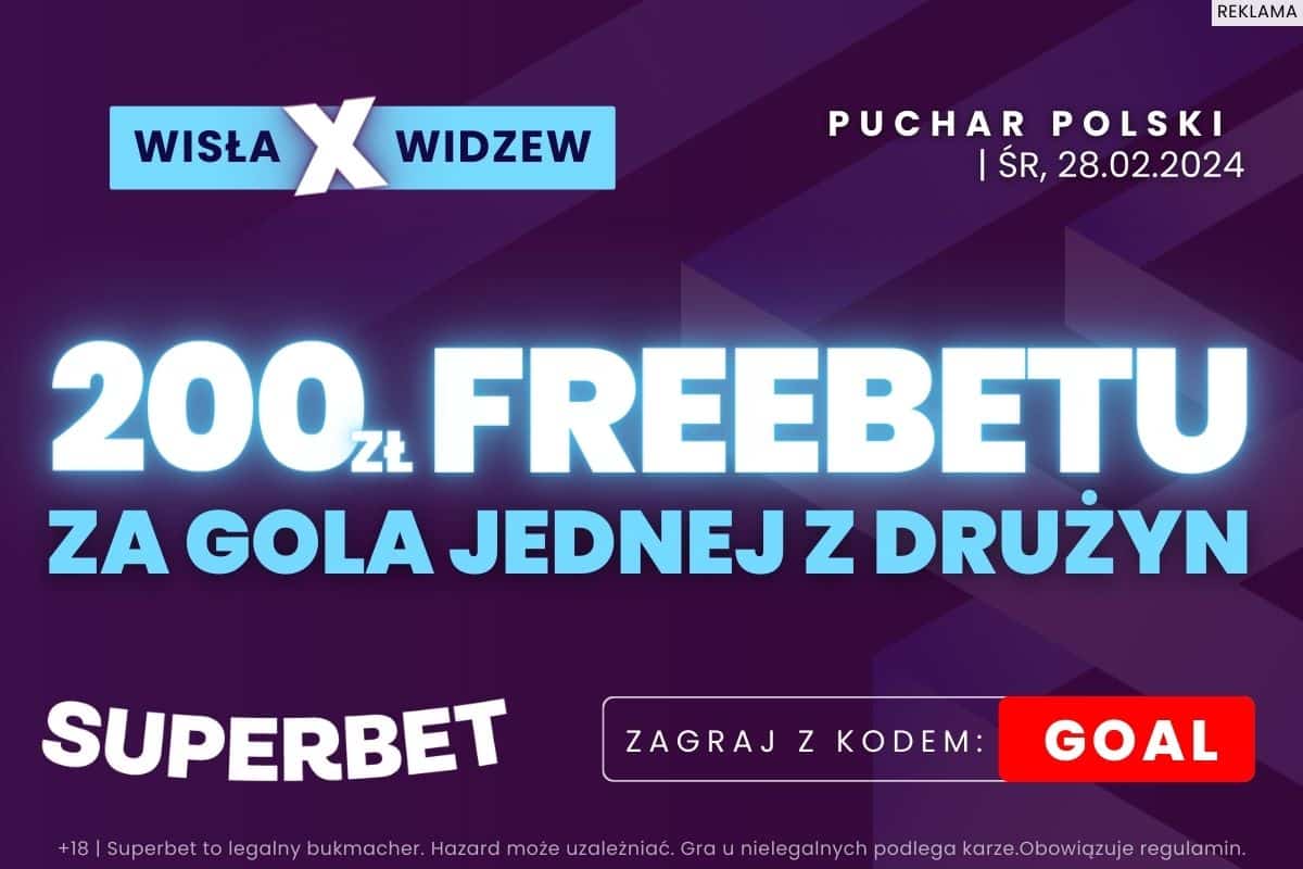 Kurs 100.00 na gola Wisły lub Widzewa