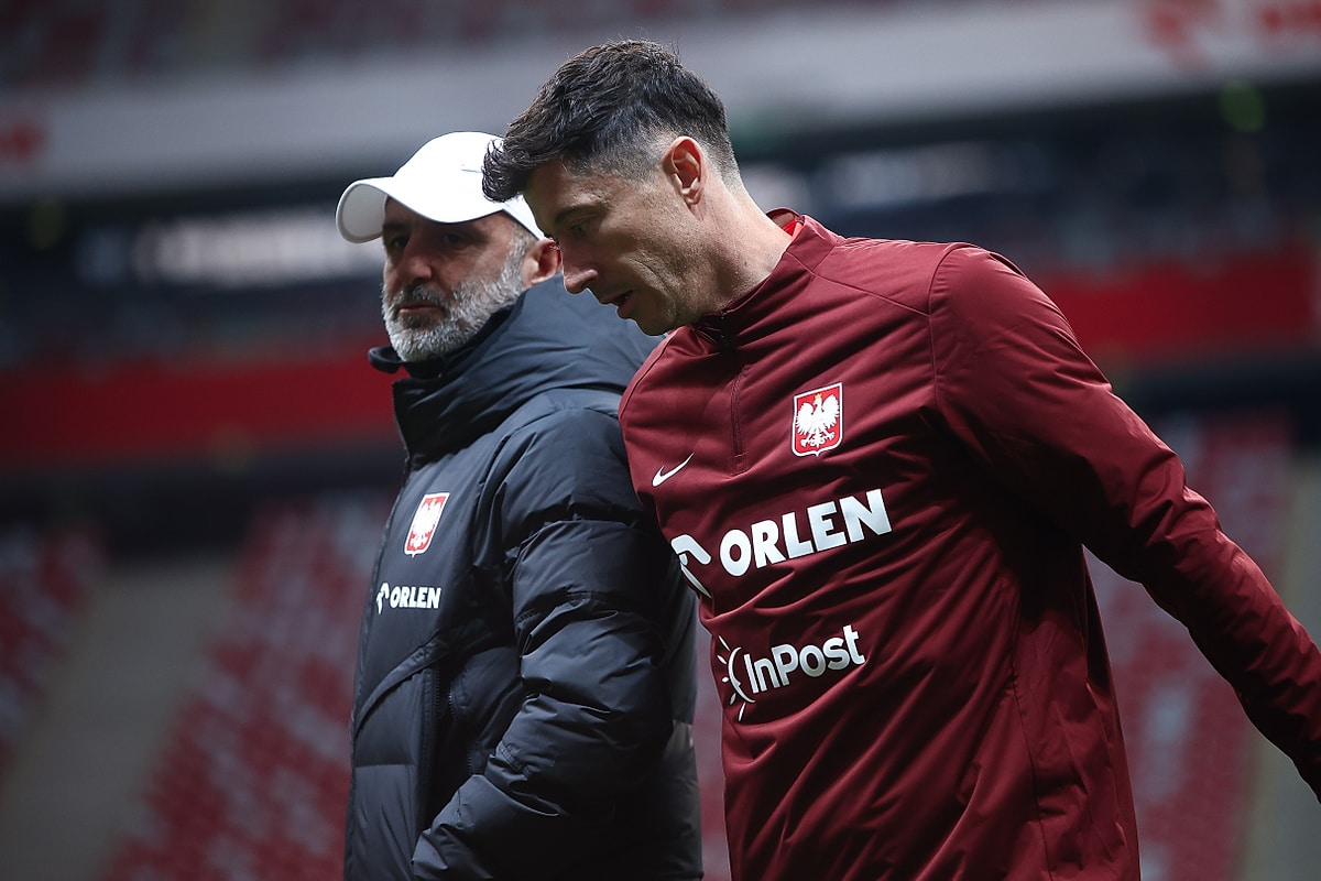 Michał Probierz i Robert Lewandowski