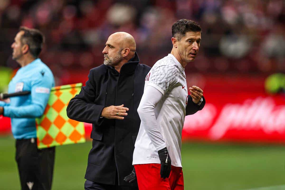 Michał Probierz i Robert Lewandowski