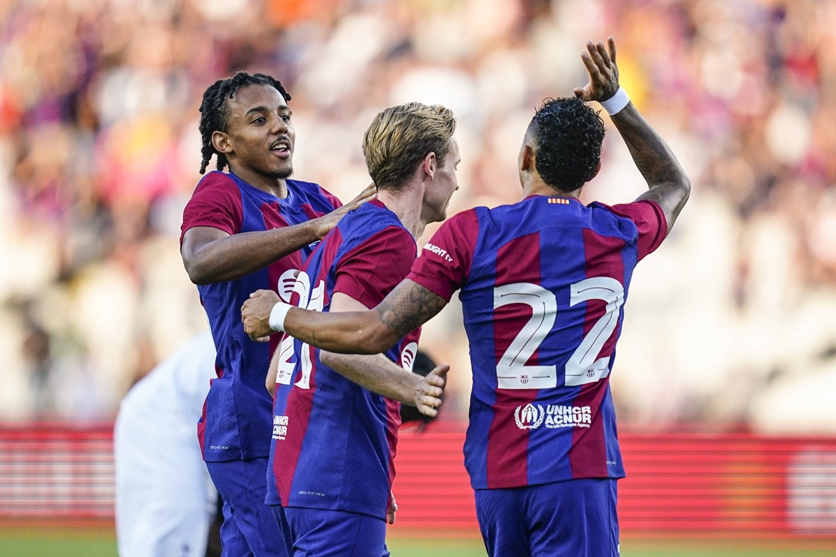 Jules Kounde, Frenkie de Jong i Raphinha