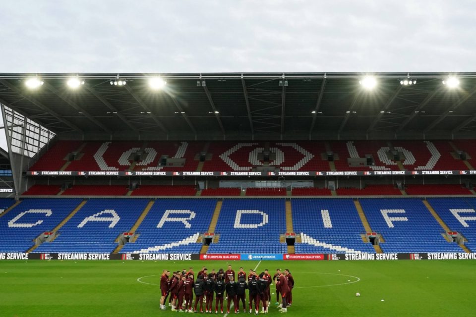 Trening reprezentacji Polski na stadionie w Cardiff