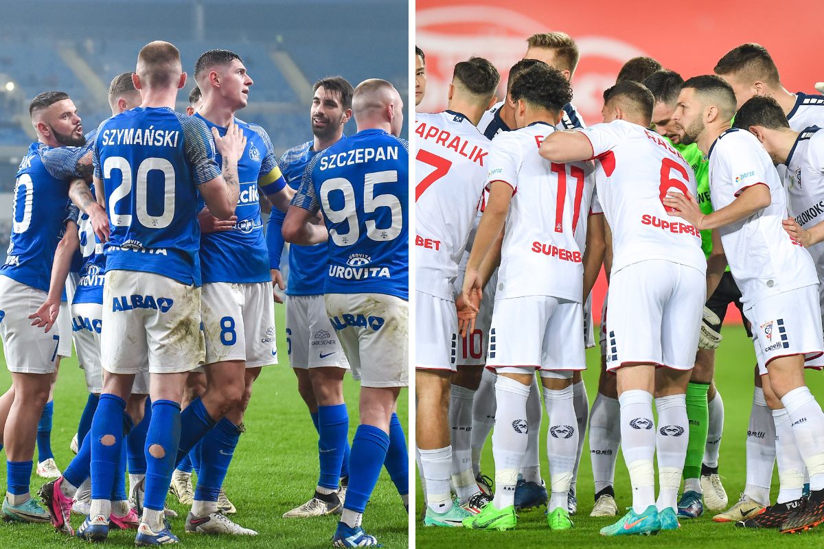 Piłkarze Ruchu Chorzów i Górnika Zabrze