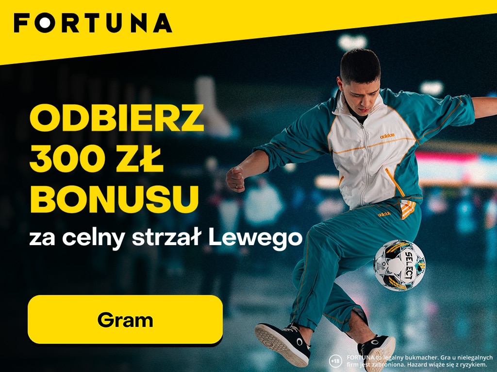 300 zł od Fortuny za celny strzał Lewandowskiego z PSG!