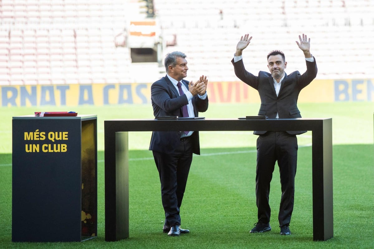 Xavi i Joan Laporta