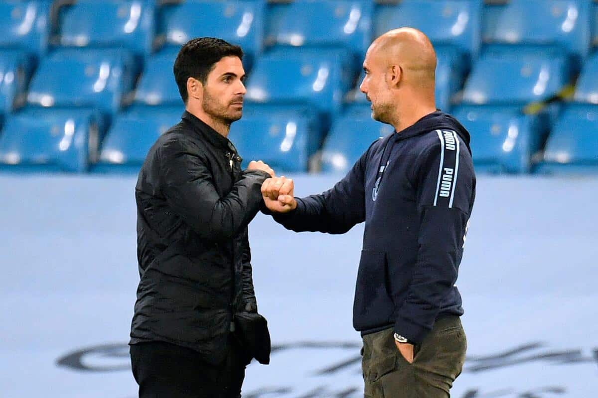 Mikel Arteta i Pep Guardiola