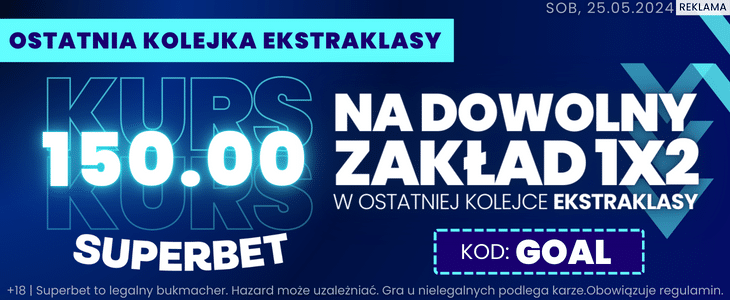 Superbet - promocja na 34. kolejkę Ekstraklasy