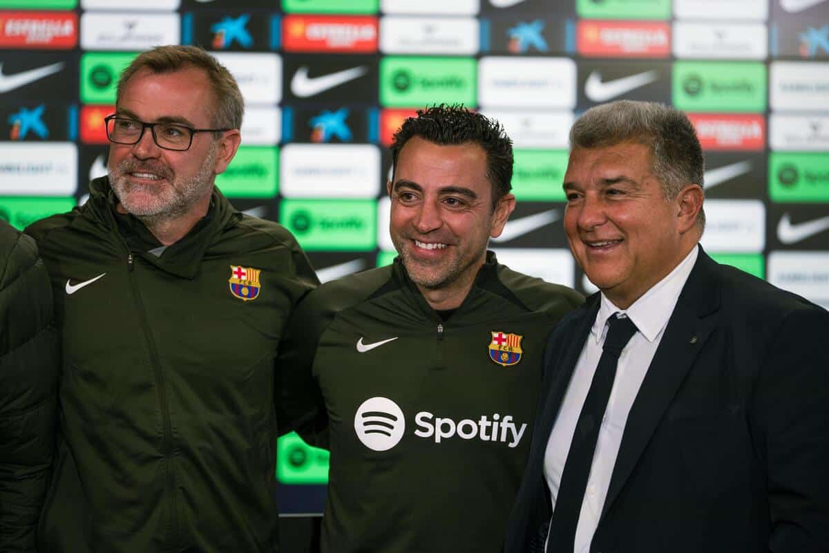 Xavi Hernandez i Joan Laporta