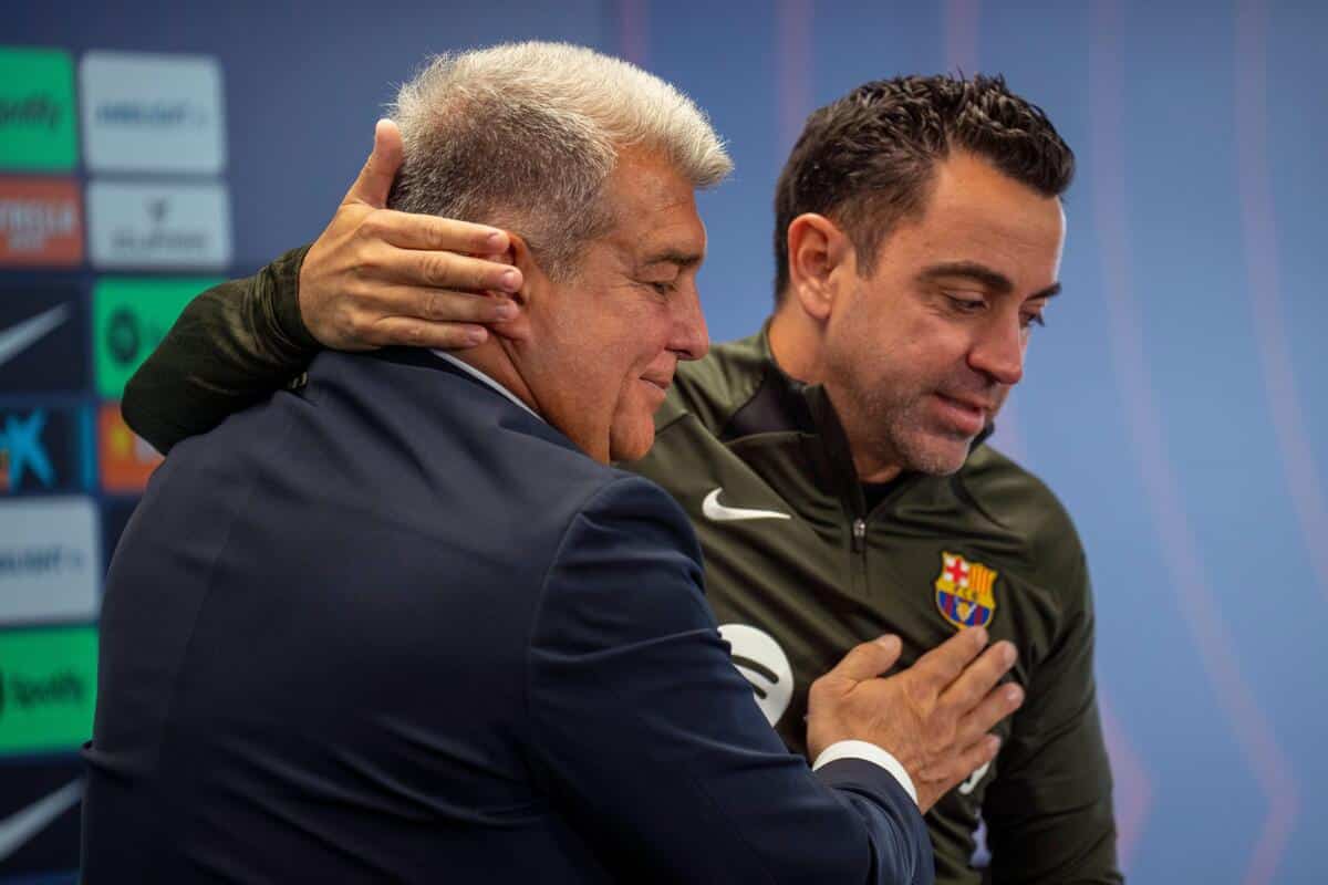 Joan Laporta i Xavi Hernandez