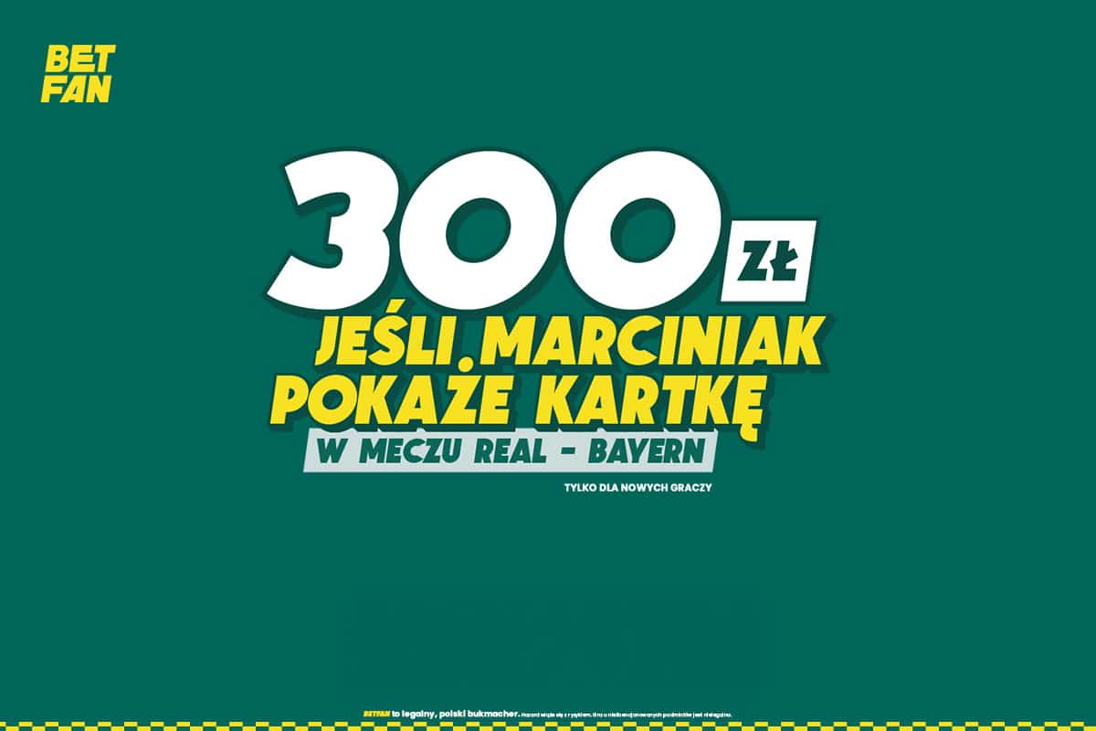 Bonus 300 zł za kartkę Marciniaka