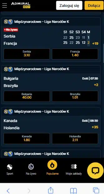Admiralbet zakłady