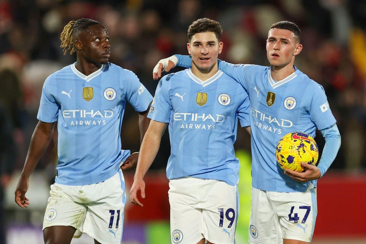 Jeremy Doku, Julian Alvarez i Phil Foden