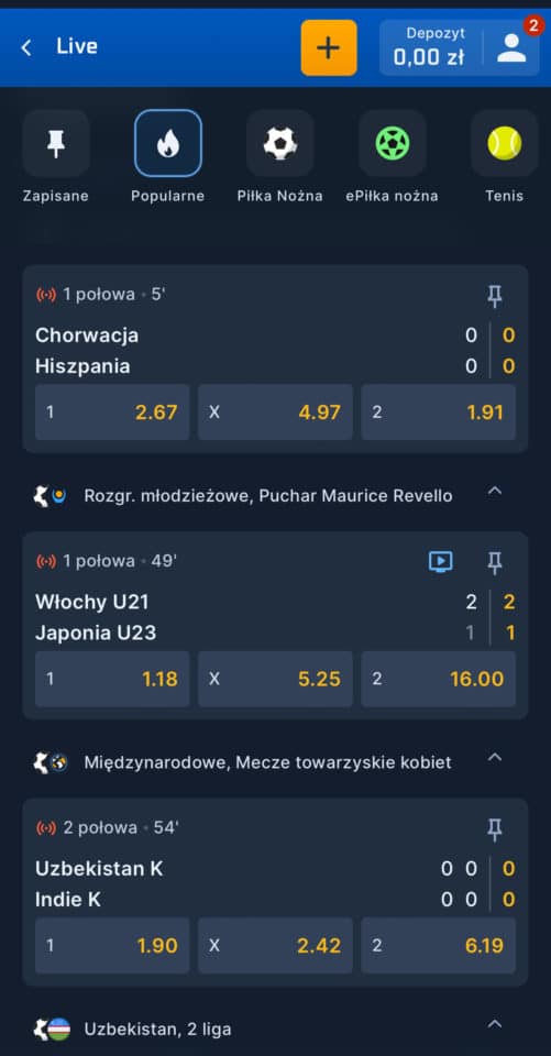 STS zakłady live