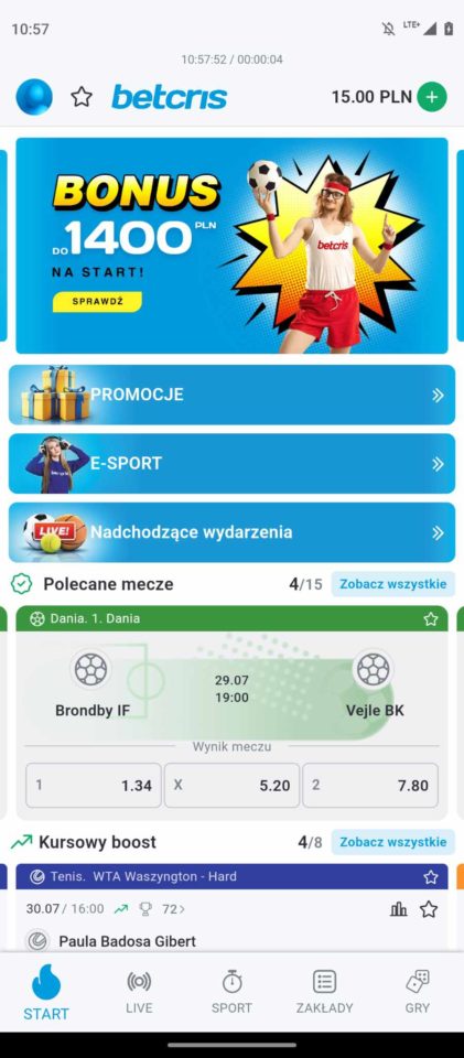 Aplikacja mobilna Betcris