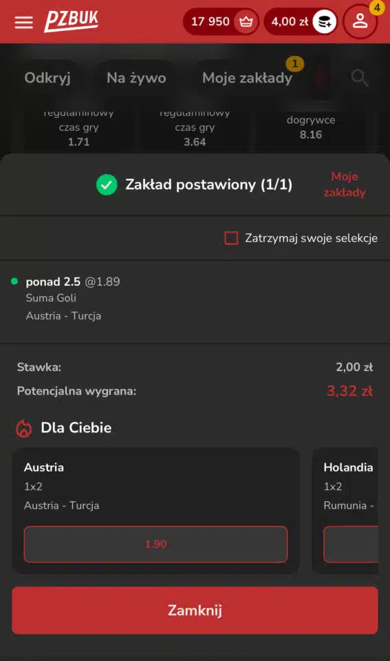 PZBuk postawienie kuponu