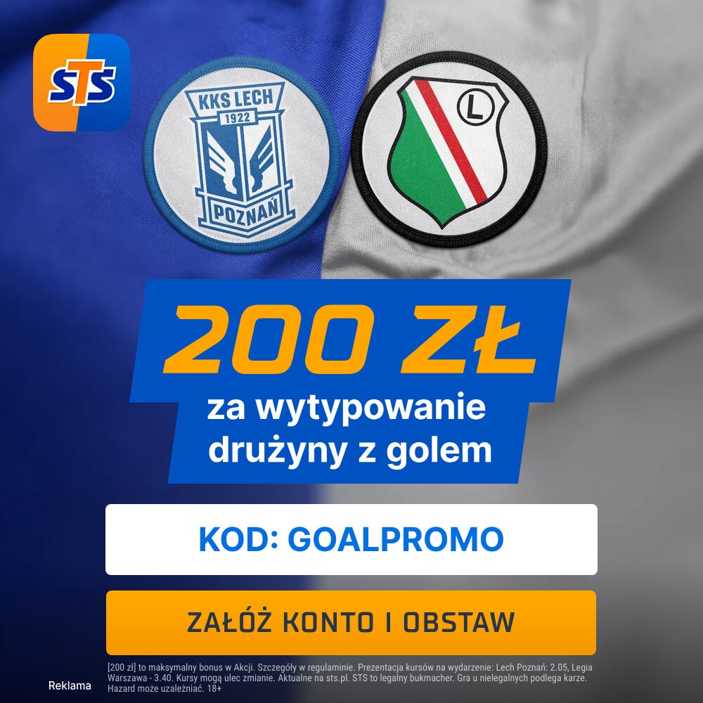 Promocja w STS na mecz Lech Poznań - Legia Warszawa