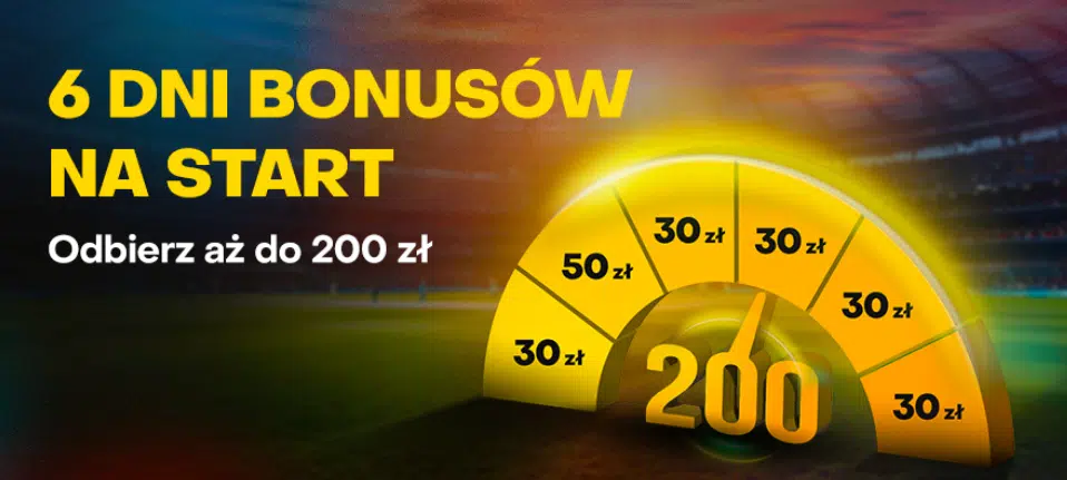 6 dni bonusów na start - promocja Fortuna