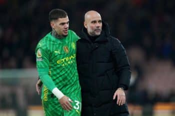 Ederson i Pep Guardiola