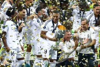 Real Madryt świętujący Superpuchar UEFA