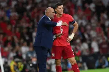 Michał Probierz i Robert Lewandowski