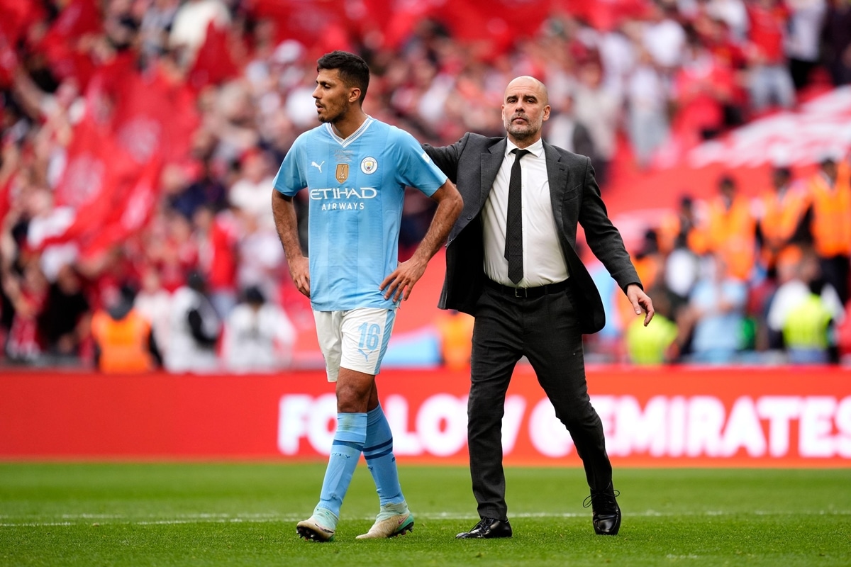 Rodri i Pep Guardiola
