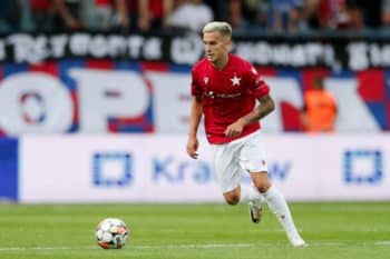 Olivier Sukiennicki w meczu z Rapidem Wiedeń