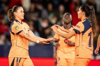 Ewa Pajor i Kika Nazareth (Levante - Barcelona)