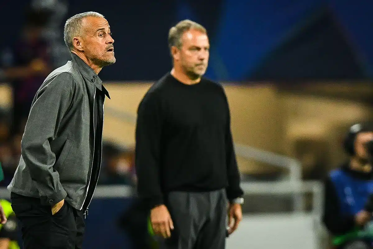 Luis Enrique i Hansi Flick (FC Barcelona -PSG)