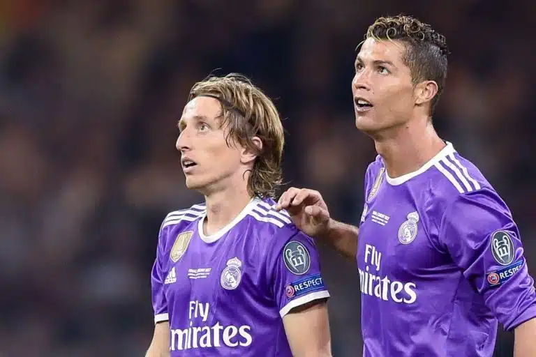 Luka Modric i Cristiano Ronaldo (Real Madryt - Juventus)
