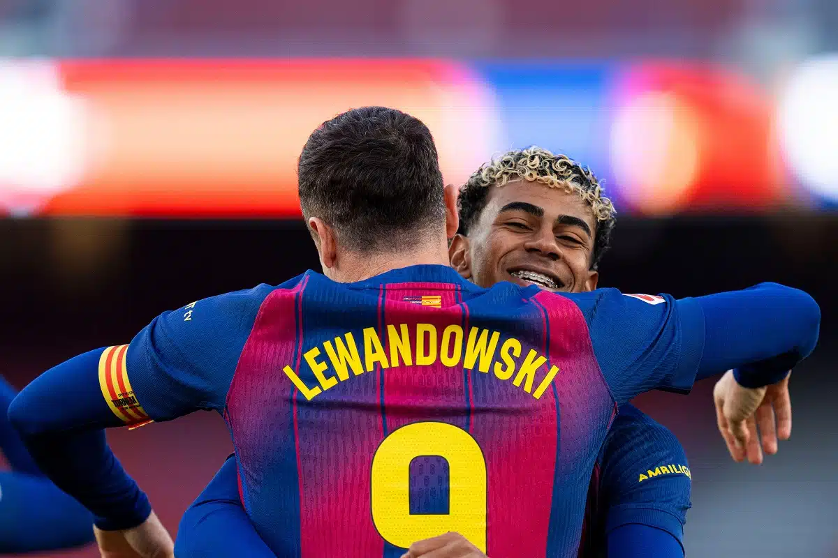 Robert Lewandowski i Lamine Yamal