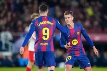 Robert Lewandowski i Dani Olmo