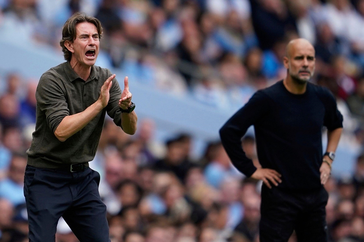 Thomas Frank i Pep Guardiola